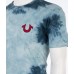 TRUE RELIGION Men T-Shirt TIE DYE BUDDHA Ocean Waves Blue